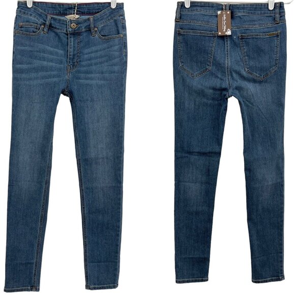 NWT Matilda Jane Women Skinny Mid Rise Stretch Blue Denim Jeans Size 6 (29"x30") - Picture 1 of 14
